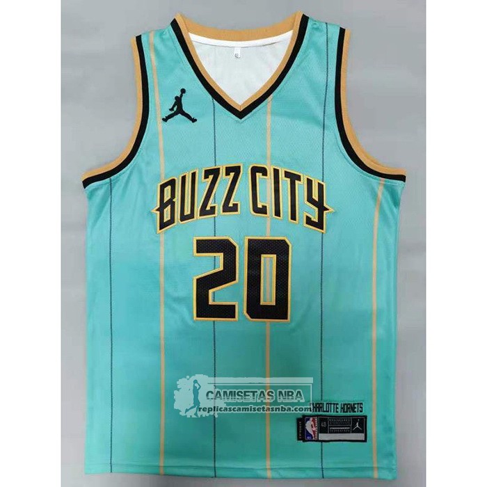 Camiseta Charlotte Hornets Gordon Hayward Ciudad 2020-21 Verde